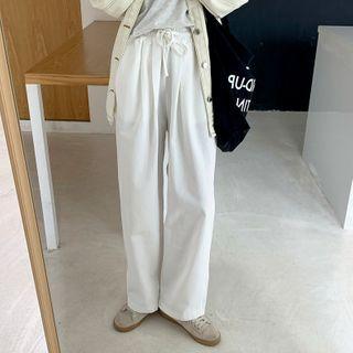 Wide-leg Pants White - One Size