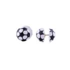 Simple Creative Enamel Football Stud Earrings Silver - One Size