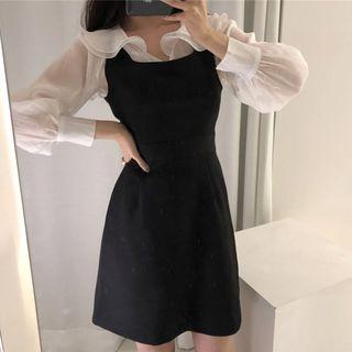 Ruffle Blouse / Pinafore Dress