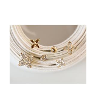 Set Of 6: Rhinestone Ear Stud (single)