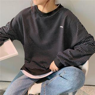 Oversized Stripped Sweatshirt