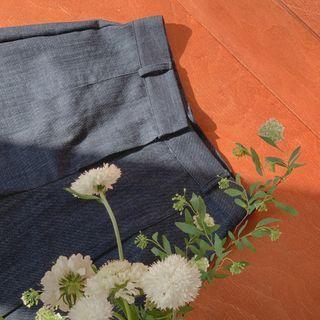 Flap-pocket Denim Shorts