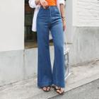 High-rise Washed Bell-bottom Jeans
