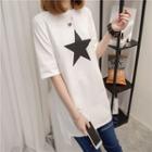 Star Elbow-sleeve T-shirt