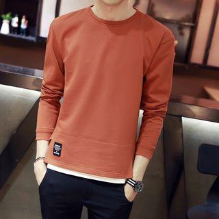 Mock Two Piece Applique Sweatshirt