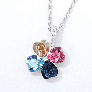 Swarovski Elements Clover Pendant 925 Sterling Silver Necklace