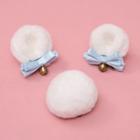 Set: Fluffy Bear Ear Hair Clip + Clip-on Tail