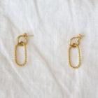 Twisted Hoop Dangle Earrings