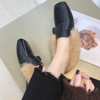 Hoop Accent Furry Loafers