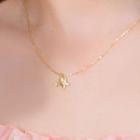 Gingerbread Man Pendant Necklace 925silver Plating - Gold - One Size