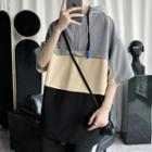 Color Panel Short-sleeve Top