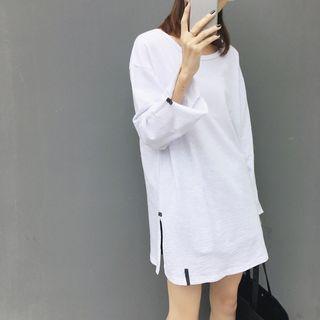 Long Sleeve Side Slit T-shirt