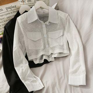 Loose-fit Floral Crop Shirt