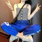 Checked Tank Top / Striped Sweatpants