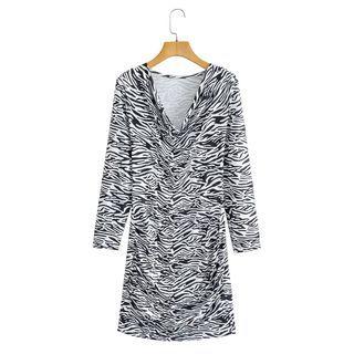 Long Sleeve Zebra Dress