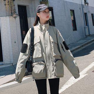 Patched Zipped Jacket