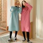 Fleece-lined Midi Sweatshirt Dress