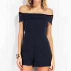 Off Shoulder Lace Short Sleeve Playsuit