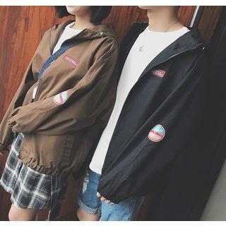 Couple Matching Patch Hooded Jacket