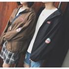 Couple Matching Patch Hooded Jacket