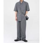 Elbow-sleeve Buckled Jacket / Dress Pants