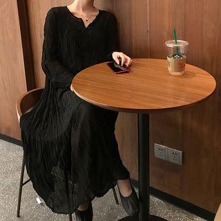Long-sleeve Chiffon Dress / Midi Dress / Camisole Top / Set
