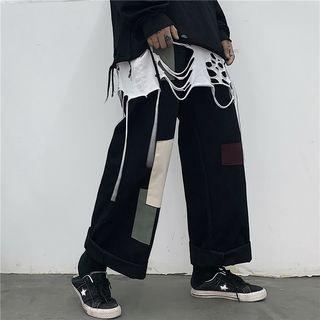 Panel Straight-leg Pants