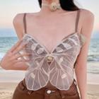 Butterfly Mesh Camisole Top