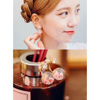 Rhinestone Double-side Stud Earrings