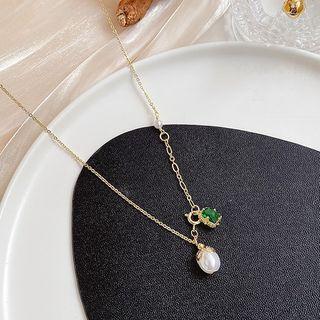 Faux Pearl Necklace Gold Plating - As Shown In Figure - One Size