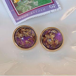 Gold Leaf Alloy Earring