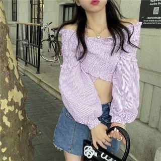 Striped Blouse / Denim Skort