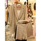 Set: Single Button Blazer + Shorts
