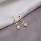 Faux Pearl Dangle Earring 1 Pair - E3033 - As Shown In Figure - One Size