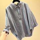 Tie-back Plaid Shirt