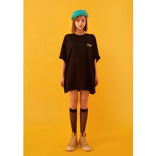 Palmtree And Soda Lettered Oversized T-shirt Vol.28 White - One Size