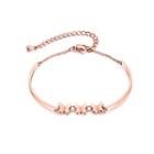 Fashion And Elegant Plated Rose Gold Butterfly 316l Stainless Steel Bracelet Rose Gold - One Size
