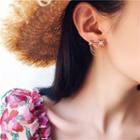 Non-matching Rhinestone Star Stud Earring