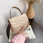 Quilted Square Top Handle Shoulder Bag