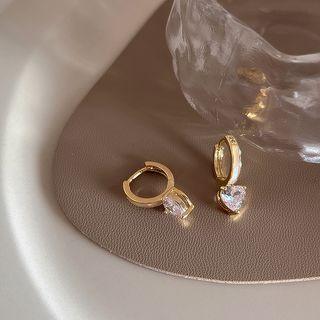Rhinestone Shell Alloy Dangle Earring 1 Pair - Gold - One Size