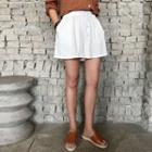 Drawcord-waist Wide-leg Shorts
