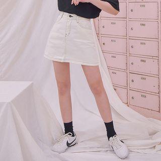 Stitch-trim A-line Skirt