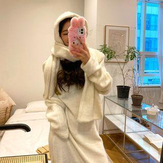 Hooded Terry Muffler Scarf