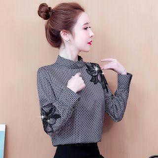 Flower Embroidered Patterned Blouse