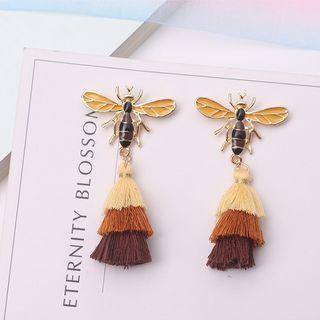 Bee Tassel Dangle Earring Bee - One Size