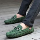 Genuine-leather Camouflage Loafers