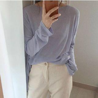Sheer Sweater Purplish Blue - One Size