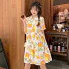 Printed Short-sleeve Shirt / Printed Strap Midi Dress / Printed Short-sleeve Midi Dress