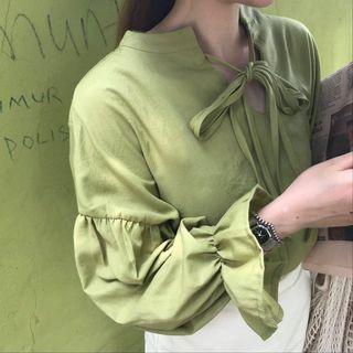 Drawcord Split-neck Tunic