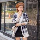 Plaid Loose-fit Cardigan